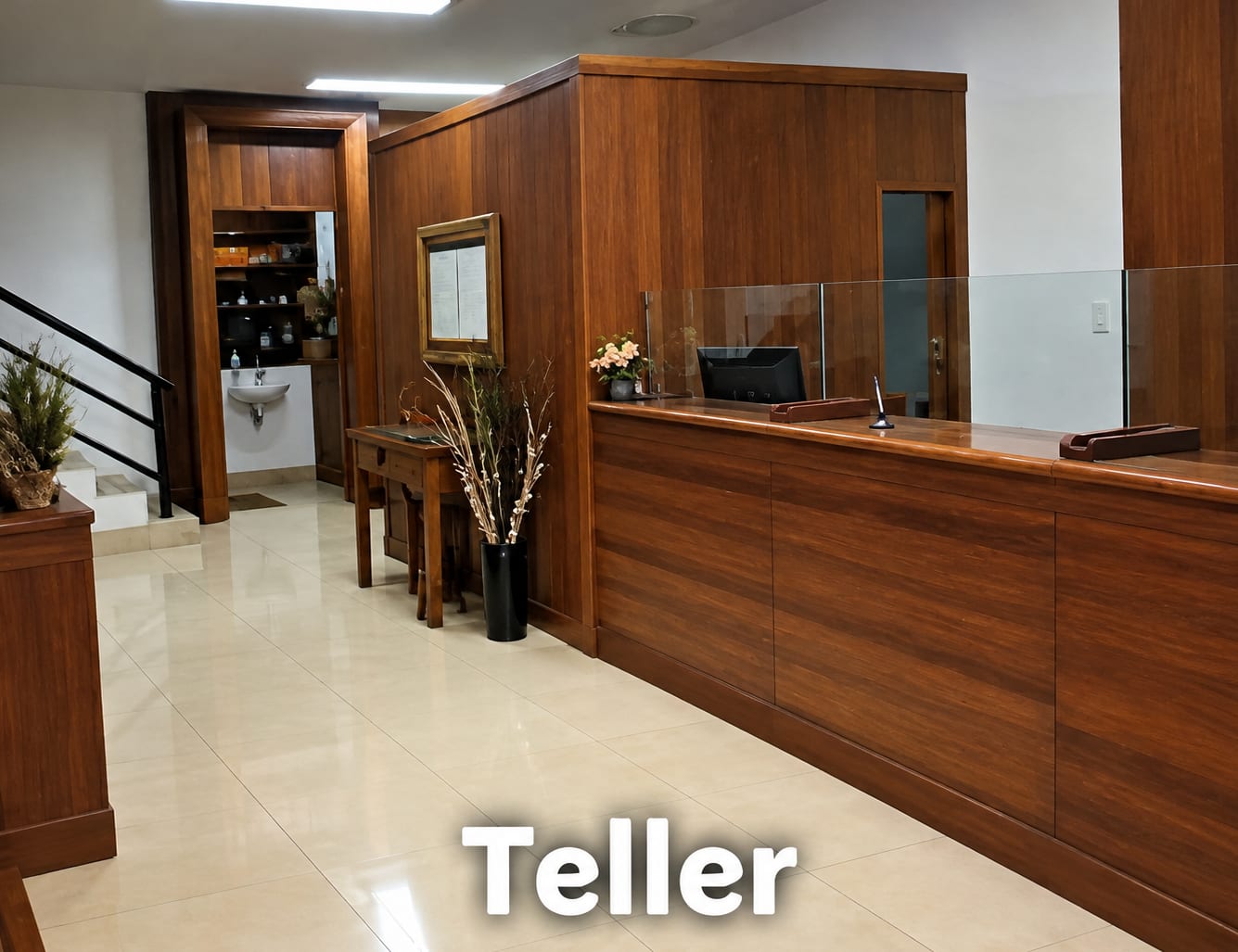 Area teller di kantor Rumah & Club